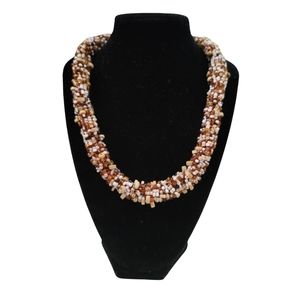 Chunky multi strand beaded necklace